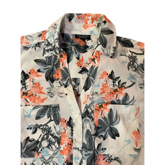 Talbots Nantucket Blouse Womens SP Petites Used Floral - Picture 6 of 16